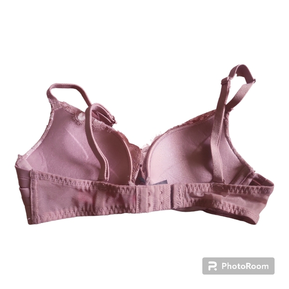 LA SENZA Mauve Lavender Lace Double Push Up Bra - Size 30A, XXS - Picture 2 of 4